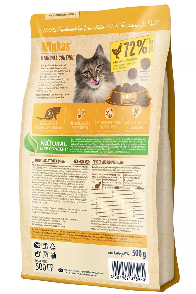 Happy Cat Minkas Hairball Control, 500 g