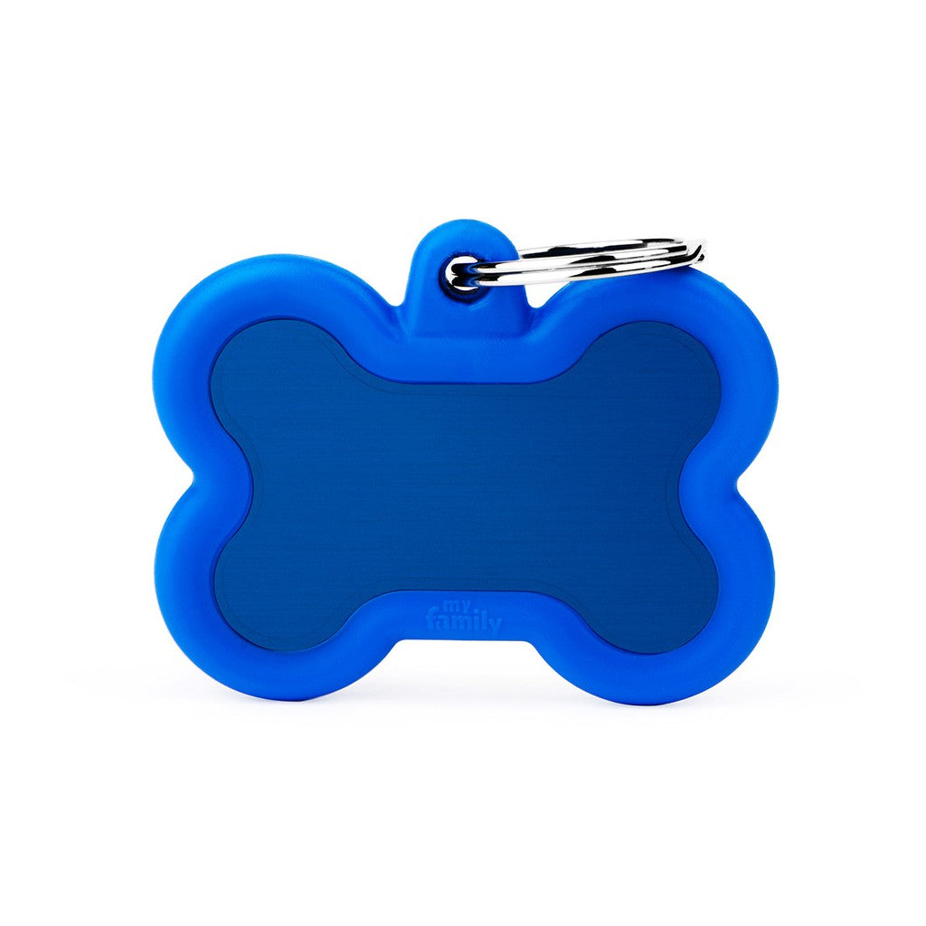 MyFamily ''Blue Bone Alu'' ID Tag in blau